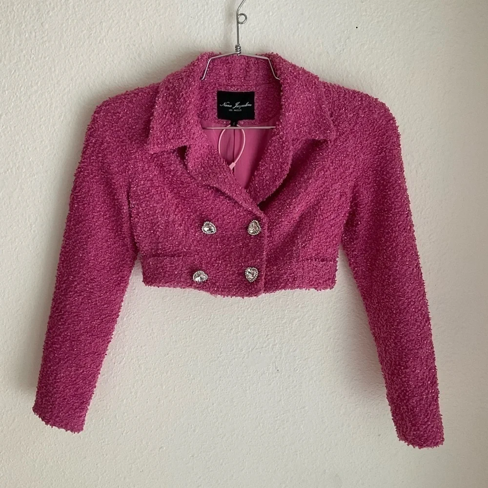 NWT Nana Jacqueline Pink Cropped Blazer